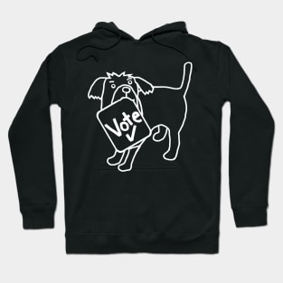 White Line Politics Cute Dog says Vote Hoodie